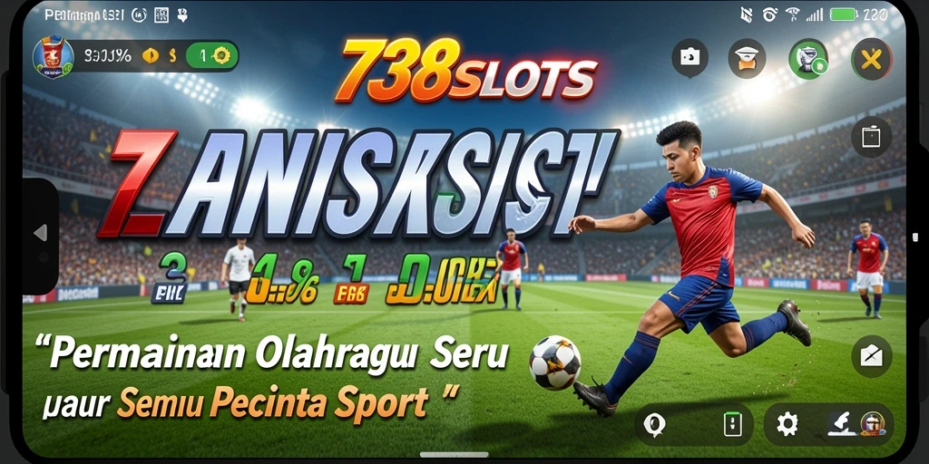 Tampilan seru dari gameplay <strong>738SLOTS</strong> yang menampilkan slot olahraga.