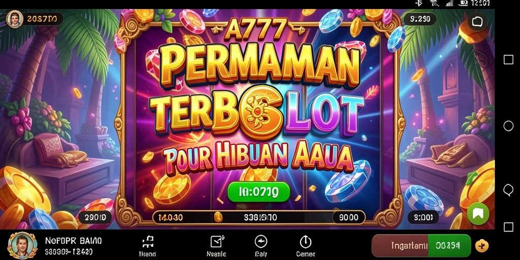 Tampilan gameplay Slot A7777 yang menarik dan penuh warna.
