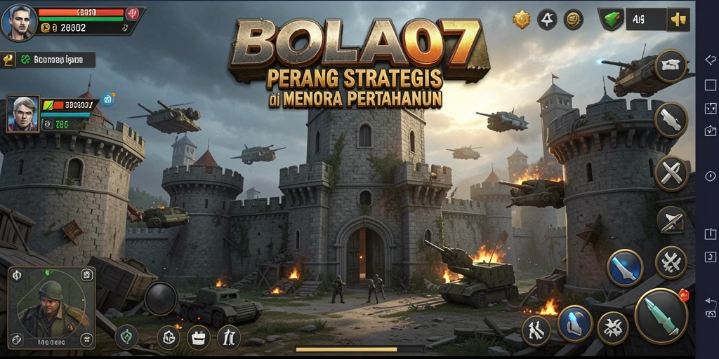 Tampilan epic gameplay Tower Defense di BOLA07.