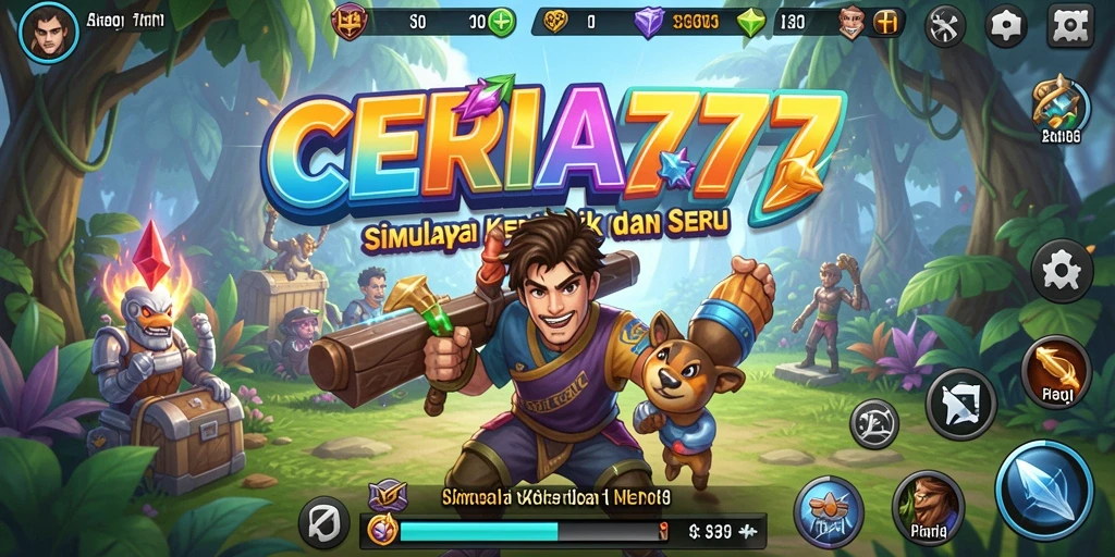 Screenshot utama CERIA777 menampilkan gameplay simulasi yang menarik.
