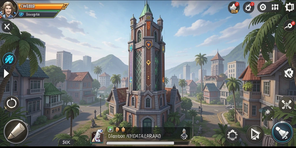 Tangkapan layar gameplay menunjukkan berbagai menara dan musuh dalam <strong>CW8888</strong>.