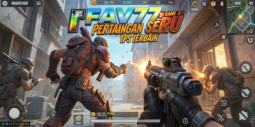 Tampilan seru dari gameplay FAV77 dengan aksi tembak-menembak intens.