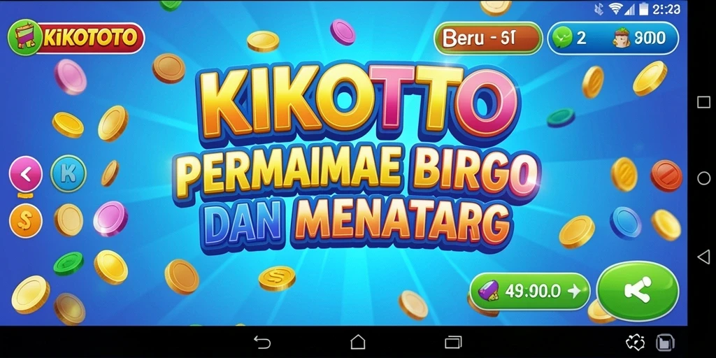 Tampilan gameplay seru dari KIKOTOTO saat bermain Bingo.