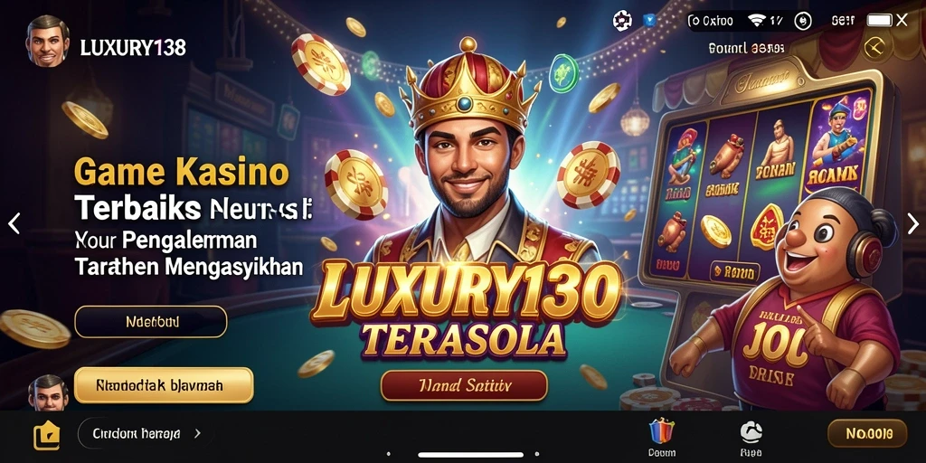 Screenshot gameplay LUXURY138 menampilkan suasana kasino yang mendebarkan.