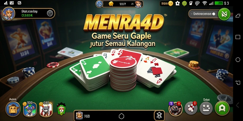 Tampilan seru gameplay Gaple di MENARA4D.