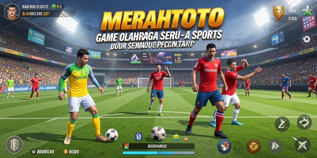 Screenshot menunjukkan aksi seru dalam permainan olahraga MERAHTOTO.