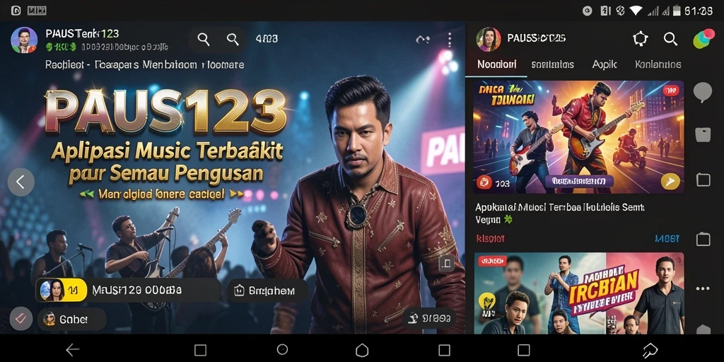 Tampilan menarik dari pengalaman bermain musik di PAUS123.