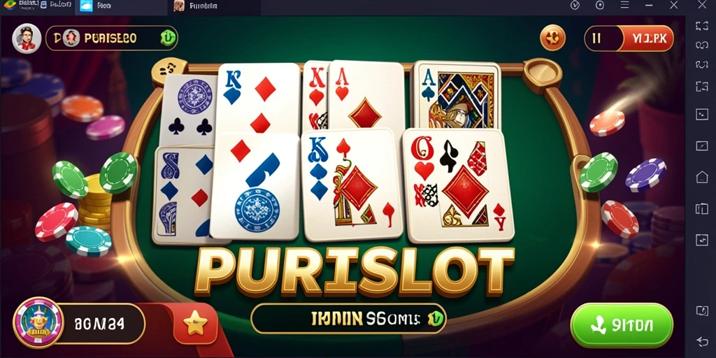 Screenshot dari gameplay PURISLOT menunjukkan keseruan bermain Domino.