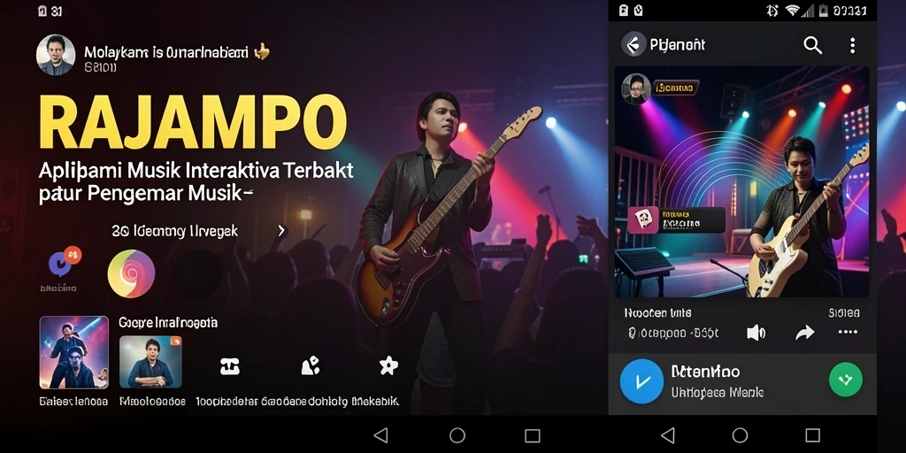 Tampilan gameplay seru dari aplikasi musik RAJAMPO.
