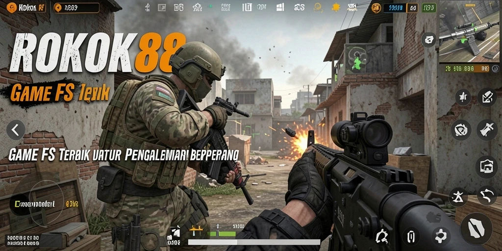 Tangkapan layar gameplay <strong>ROKOK88</strong> yang menunjukkan aksi pertempuran yang mendebarkan.