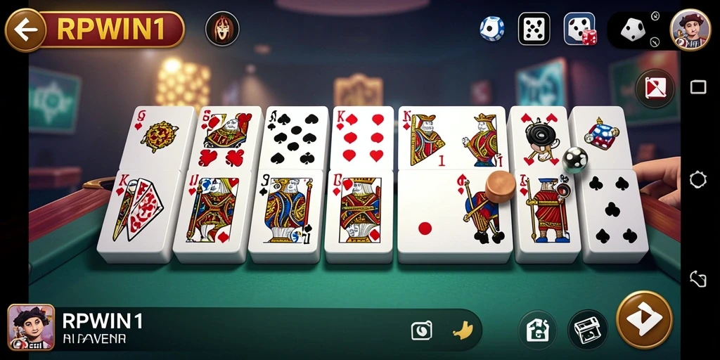 Tampilan permainan domino yang menarik dan interaktif dari RPWIN1.