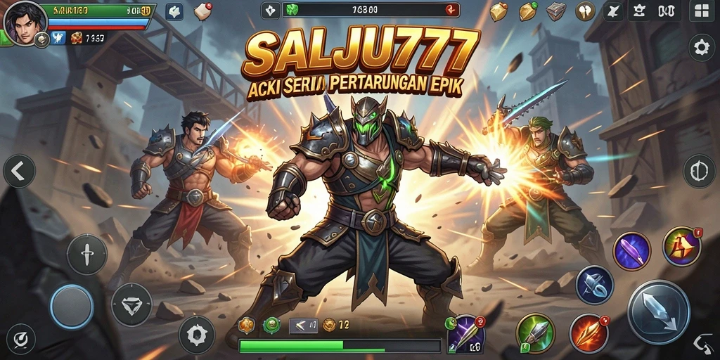 Tangkapan layar menunjukkan aksi seru dalam pertempuran SALJU777.